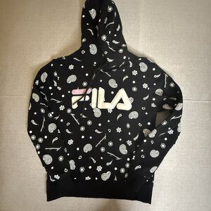 FILA Fleamadonna Womens Medium Black Urban Outfitters Hoodie